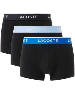 Lacoste 3-Pack Stretch Cotton Trunks Underwear//Dark S (Eur 4) Cotton/Elastane - Black