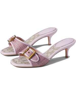 COACH Margot Raffia Sandal - Purple