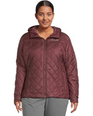 Columbia Plus Size Copper Crest Hooded Jacket Coat, Polyester/Fleece - Red