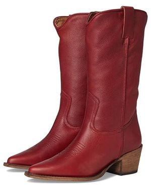 Steve Madden Albany Zip Boots - Red