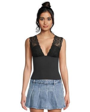 Free People Power Play Cami Clothing Xl 14) Nylon/Spandex - Black