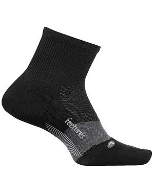 Feetures Merino 10 Ultra Light Quarter Crew Cut Socks Shoes 1 Sm (Us Shoe 4-6.5) Wool/Tencel/Spandex - Gray