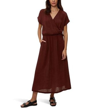 Michael Stars Rylee Midi Dress Dress Sm (Us 4-6) Cotton - Red