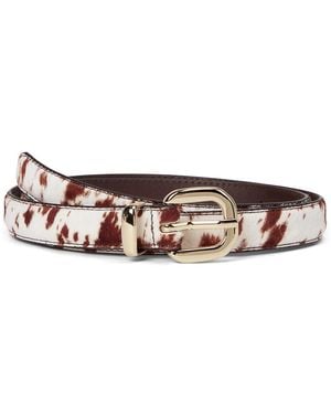 Madewell Silvia Skinny Round Buckle Belt: Cow Belts, Leather - Black