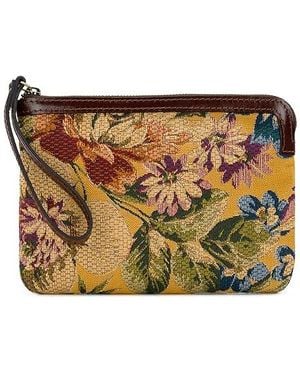 Patricia Nash Wristlet (Floral Woven Tapestry) Wallet Handbags - Black