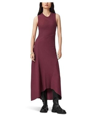 AllSaints Gia Maxi Dress Dress Uk 8 (Us 4) Cotton/Elastane - Red