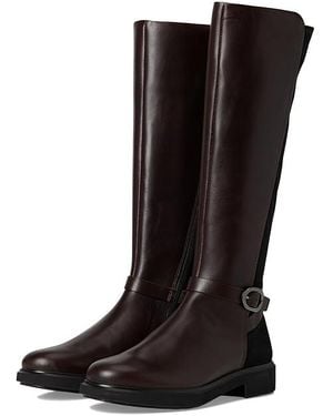 Ecco Metropole Amsterdam Tall Boots Boots Mocha/ Leather/Textile - Black