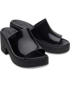 Crocs™ Brooklyn Slide Heel Shoes/High Shine - Black