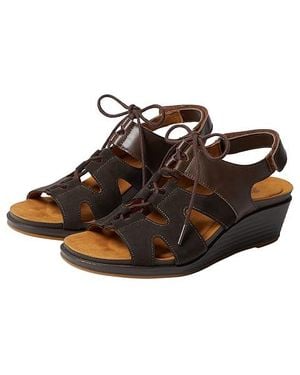 SAS Sedona Lace Up Wedge Sandal Sandals 7 M - Black