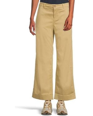 L.L. Bean Comfort Stretch Chino Mid-Rise Wide-Leg Pants Clothing 18, Cotton/Denim/Spandex - Black