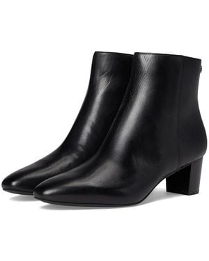 Ralph Lauren Demi Burnished Leather Bootie Boots 8 B - Black