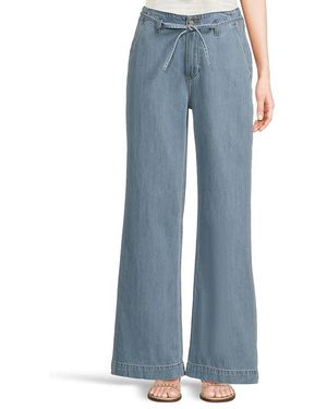 PAIGE Zoey 31In With Offset Beltloops Waist Tie - Blue