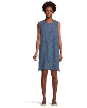 Mod-o-doc Lace Tank Top Shift Dress Dress Sm (Us 4-6) Cotton - Black