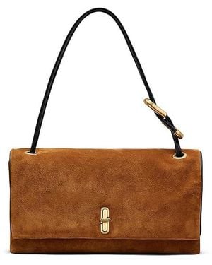 Marc Jacobs The Suede Large Dual Handbags, Cotton/Suede - Black