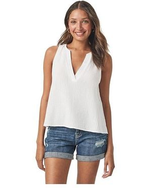 Splendid Kit Gauze V-Neck Tank Top Clothing Xs 0-2) Cotton - Black