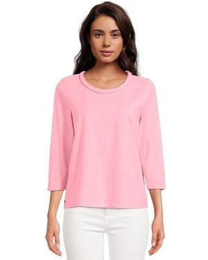 Lilly Pulitzer Paulson Knit Top Blouse, Cotton - Pink