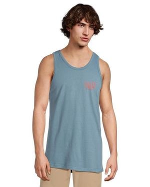 Salty Crew Yellowfin Tank Top T Shirt, Cotton - Blue