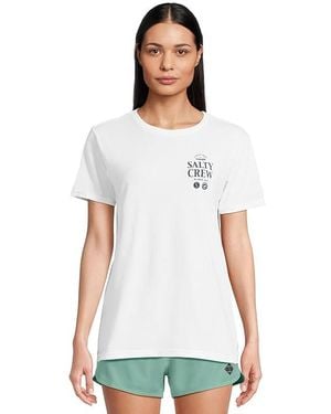 Salty Crew Sip And Sea Boyfriend T-Shirts T Shirt, Cotton/Jersey - Black