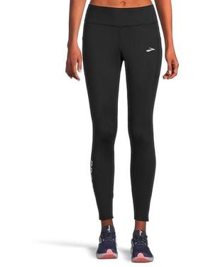 Brooks Momentum Thermal Tight 2.0 Clothing/Speed Logo, Polyester/Spandex - Black
