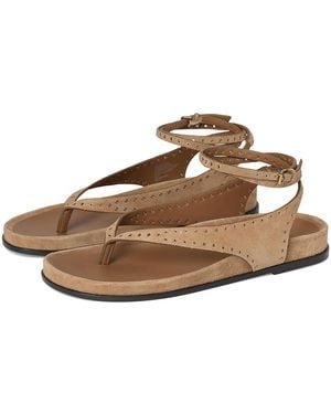 Madewell Millie Thong Lace Up Sandals - Brown