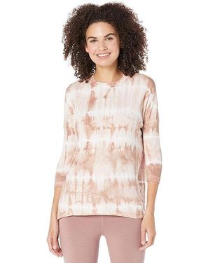 Hard Tail 3/4 Sleeve Slouchy Luxe T-Shirts T Shirt, Modal/Spandex - Black