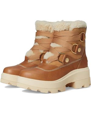 Sorel Joan Frwd Cozy Boots Waterproof Cold Weather Boots Tawny Buff/Honey 11 B - Brown