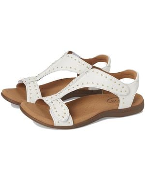 Taos Footwear Show Stopper Sandals, Full Grain Leather - White