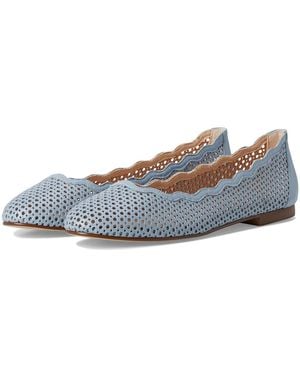 French Sole Nymph Shoes, Leather - Blue