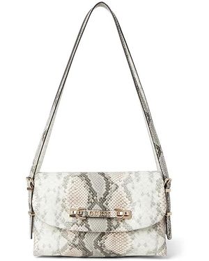 Guess Lefia Flap Shoulder Bag Handbags, Polyurethane - Black