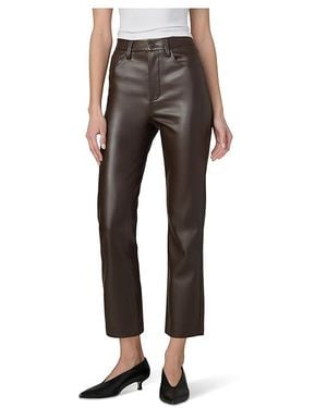 Joe's Jeans The Lyra Slim Ankle Vegan Leather Jeans 31, Denim/Polyurethane - Black