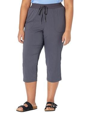 L.L. Bean Plus Size Vista Camp Pants Crop Casual Pants, Nylon/Spandex - Black
