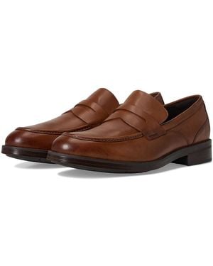 Cole Haan Newmark Grand Penny Loafers Slip On Shoes British Tan/Dark 13 D - Brown