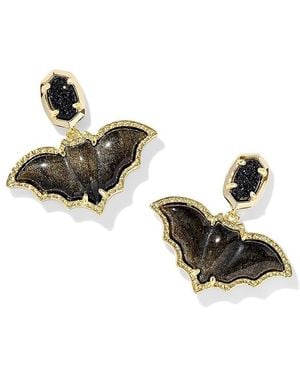 Kendra Scott Bat Drop Earrings Earring, Brass - Black