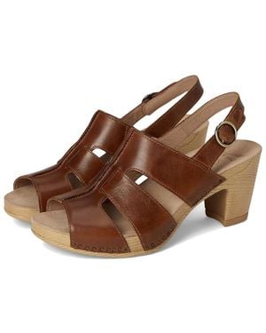 Dansko Tatiana Sandals, Leather/Suede - Brown