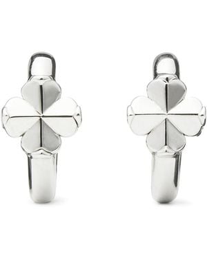 Kate Spade Spade Flower Huggies Earring, Tone - White