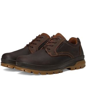 Ecco Rugged Track Plain Toe Low Waterproof Hiking Shoe Shoes Eu 39 (Us 5-5.5) D - Black