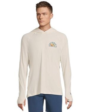 Chubbies The Seal Of Approval (Sun Hoodie) Swimwear, Polyester - White