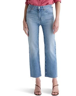 AG Jeans Brinley Mid-Rise Straight Crop - Blue
