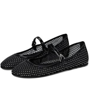 Aerosoles Peggy Flat Shoes Crystal/ Mesh Fabric 7.5 B - Black