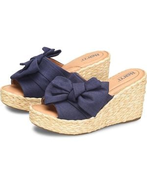 Born Adalia Sandals, Leather/Suede - Blue