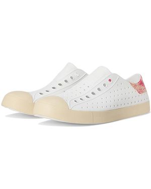 Native Shoes Jefferson Wanderfoam Block Lace-Up Boots Shell/ Bone/ Popsicle Palm Block 13 - White