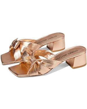 Stuart Weitzman Sofia 45 Slide High Heels, Leather - Multicolor