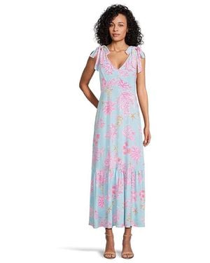 Lilly Pulitzer Aquinnah Maxi Dress Dress, Rayon/Spandex - Black