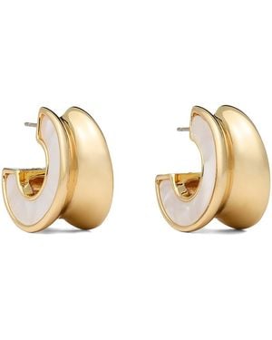 Kate Spade Bold Small Hoops Earring, Brass/Cubic Zirconia/Glass - Metallic