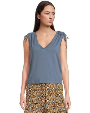 Toad&Co Anza Cinch Tank Top Clothing, Cotton/Elastane/Lyocell - Blue