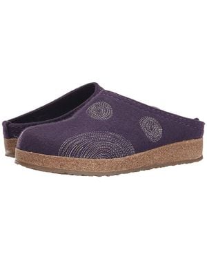 Haflinger Spirit Clog Shoes, Wool - Purple
