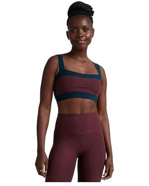 Beyond Yoga Spacedye Horizon Colorblock Bra Bra Midnight Burgundy/Nocturnal Heather, Elastane/Polyester - Black