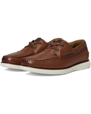 Florsheim Tropics Elastic Lace Moc Toe Boat Shoes Shoes 8 W (3E) Leather - Brown