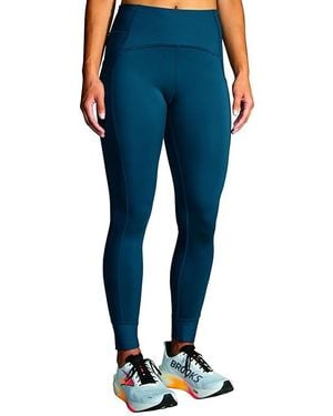Brooks Momentum Thermal Tight (Ocean Drive) Clothing - Blue