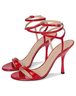 Stuart Weitzman Nudist Wrap 100 Shoes, Leather - Red